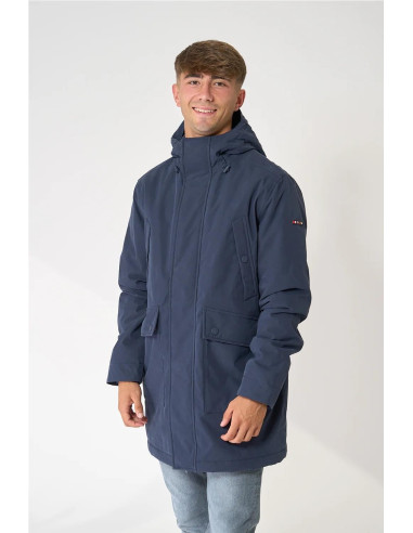 Abrigo 100% impermeable con borreguito Batela MARINO