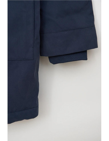 Abrigo 100% impermeable con borreguito Batela MARINO