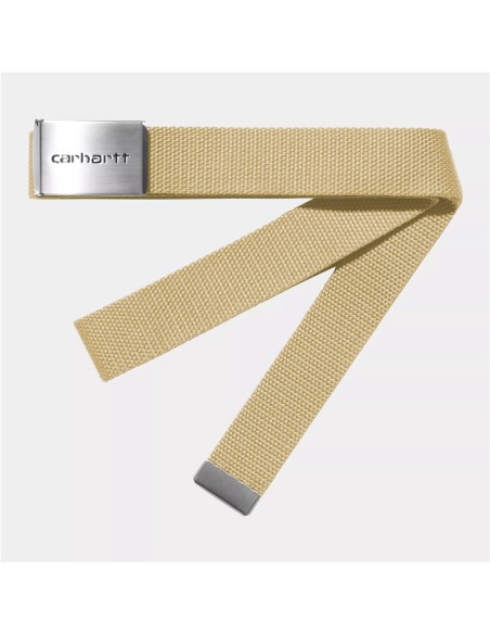 Cinturón Carhartt wip - Clip Belt Chrome BEIGE