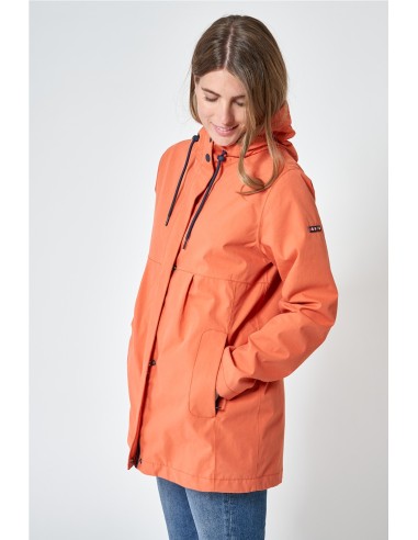 Impermeable o chubasquero de algodón y nailon Batela NARANJA