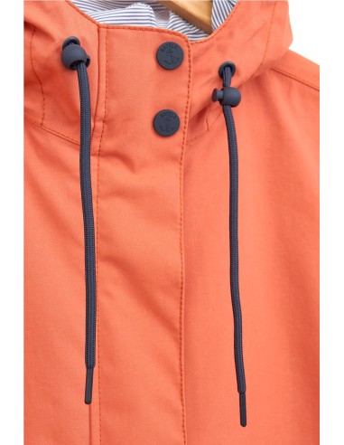 Impermeable o chubasquero de algodón y nailon Batela NARANJA
