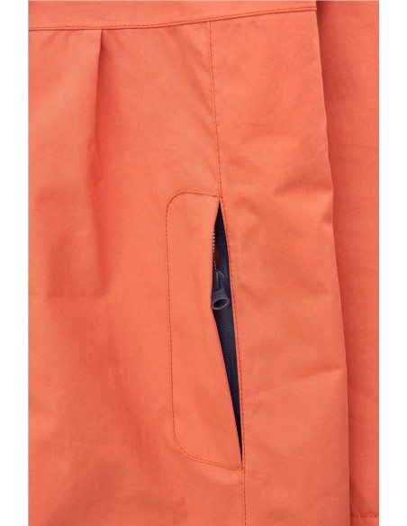 Impermeable o chubasquero de algodón y nailon Batela NARANJA