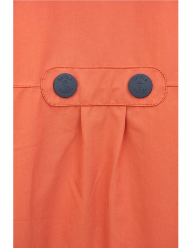 Impermeable o chubasquero de algodón y nailon Batela NARANJA