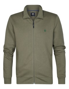 Suéter con cuello y cremallera para hombre Petrol VERDE
