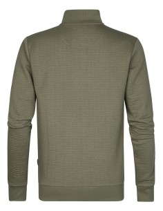 Suéter con cuello y cremallera para hombre Petrol VERDE 2