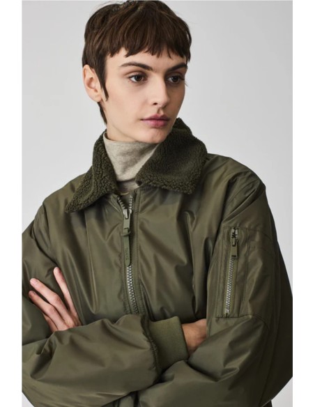 Ino cazadora - Tantä rainwear VERDE OSCURO