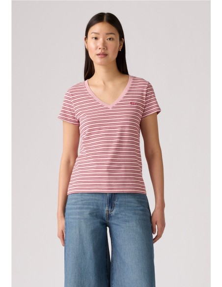 Camiseta Levi´s® en V Zephyr de rayas
