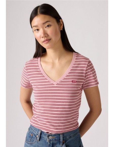 Camiseta Levi´s® en V Zephyr de rayas