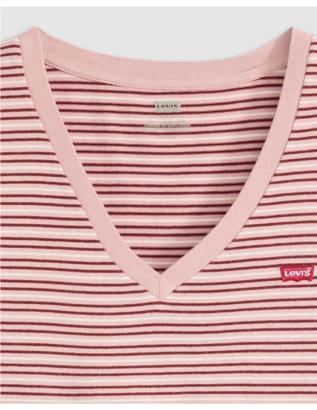 Camiseta Levi´s® en V Zephyr de rayas