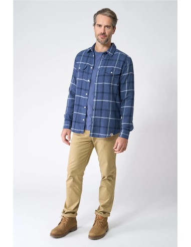 Camisa Batela manga larga estampado cuadros