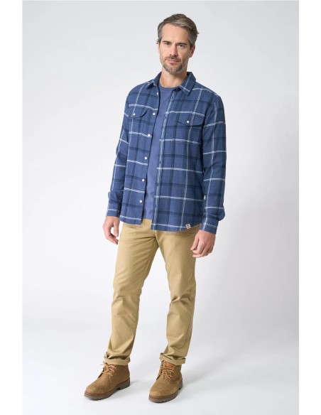 Camisa Batela manga larga estampado cuadros