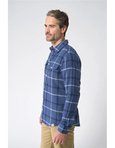 Camisa Batela manga larga estampado cuadros