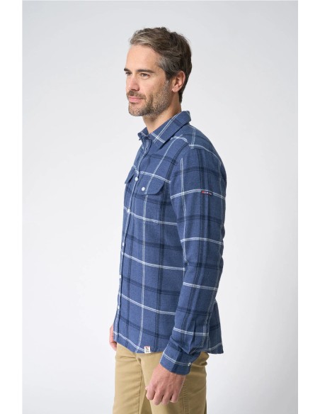 Camisa Batela manga larga estampado cuadros