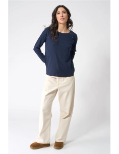 Camiseta Batela cotton rib botones en pecho 2