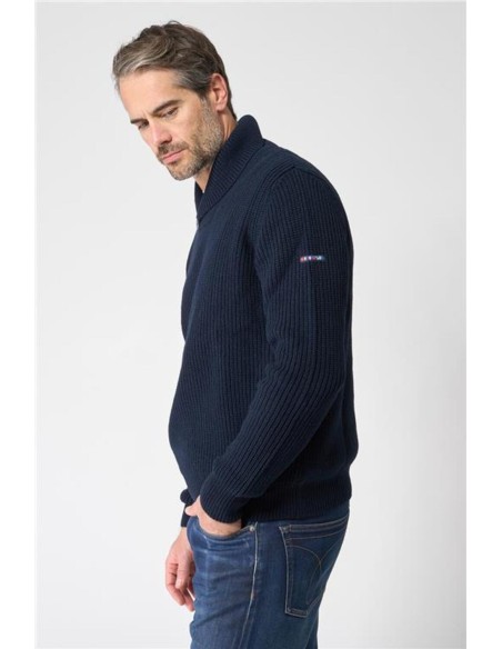 Jersey de Batela de lana con cuello chal