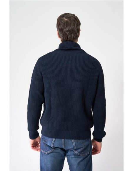 Jersey de Batela de lana con cuello chal