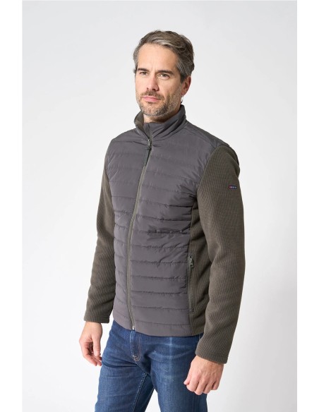 Chaqueta tejido combinado Batela KAKI