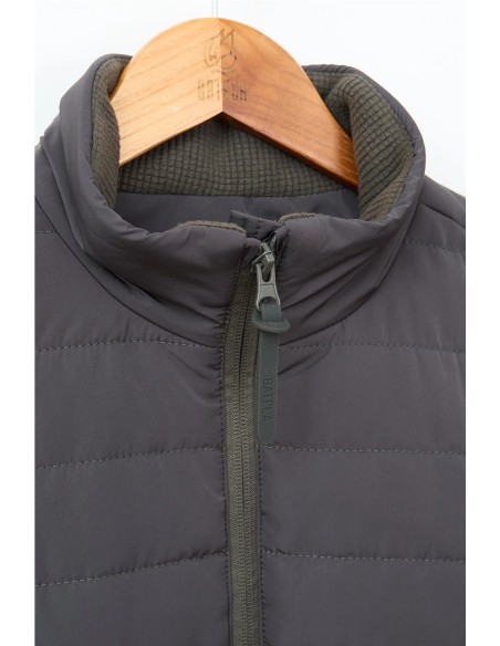 Chaqueta tejido combinado Batela KAKI