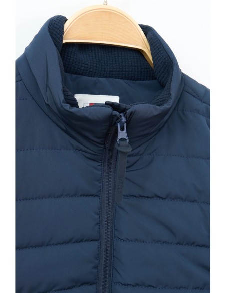 Chaqueta tejido combinado Batela MARINO
