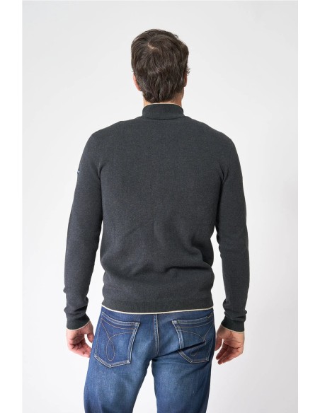 Chaqueta Batela básica punto fino GRIS OSCURO