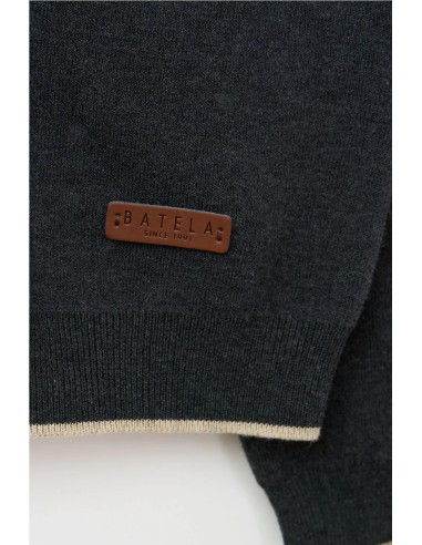 Chaqueta Batela básica punto fino GRIS OSCURO