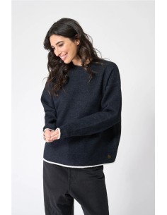 Jersey Batela punto básico raya contraste MARINO