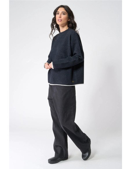 Jersey Batela punto básico raya contraste MARINO