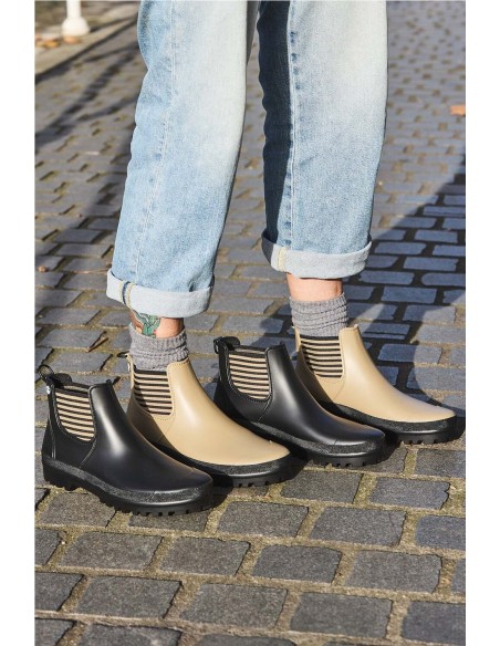 Bota Batela impermeable o katiuska para mujer NEGRO