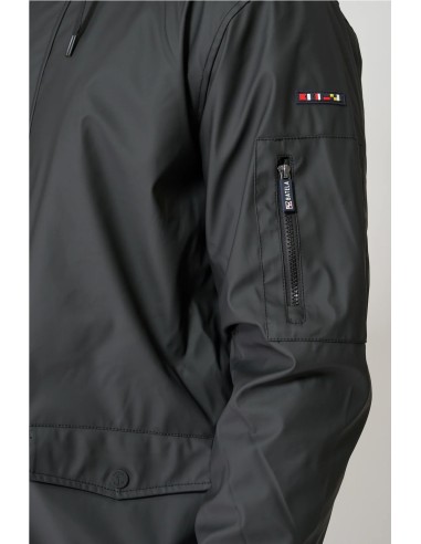 Chubasquero Batela con forro de pelo largo NEGRO