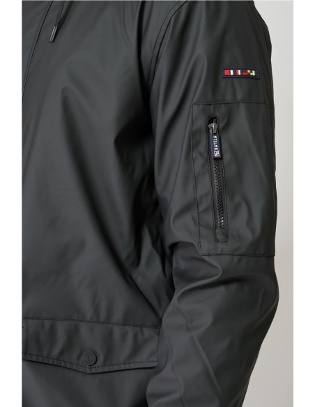 Chubasquero Batela con forro de pelo largo NEGRO