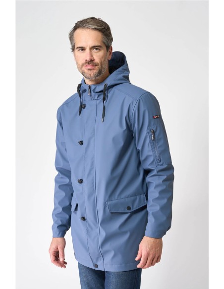 Chubasquero Batela con forro de pelo largo AZUL