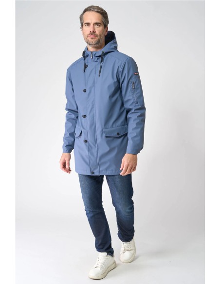 Chubasquero Batela con forro de pelo largo AZUL