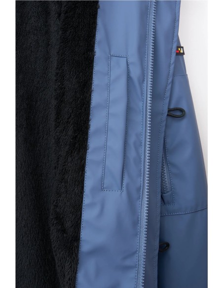 Chubasquero Batela con forro de pelo largo AZUL