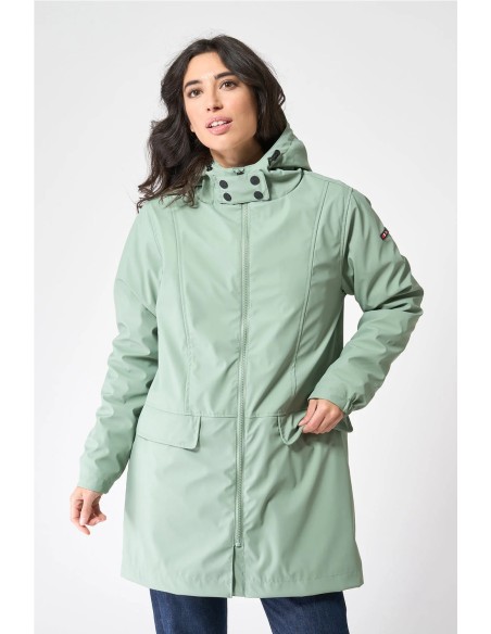 Chubasquero Batela con forro de pelo largo VERDE ICEBERG