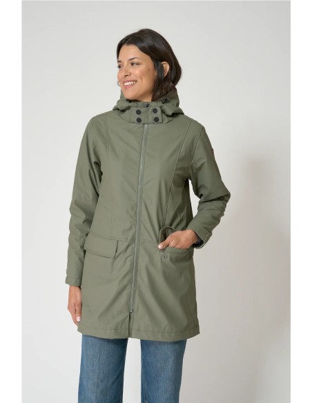 Chubasquero Batela con forro de pelo largo MULLED BASIL