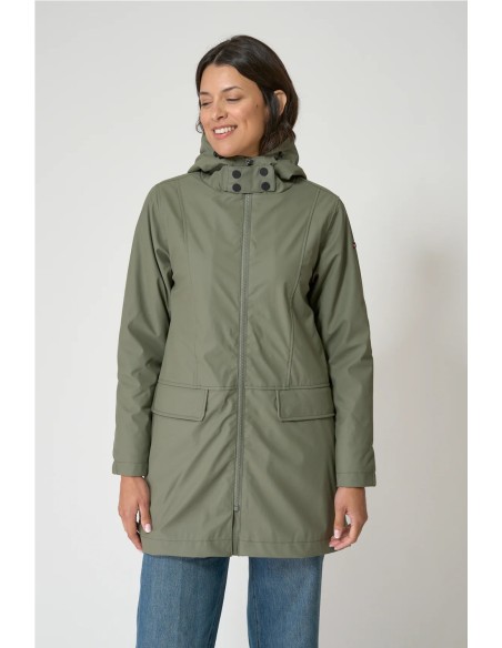 Chubasquero Batela con forro de pelo largo MULLED BASIL