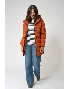 Abrigo Batela impermeable acolchado botones alamar COBRE 2