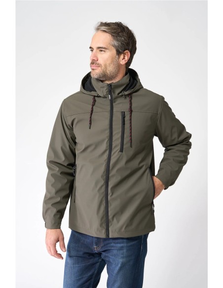 Chubasquero Batela poliuretano con forro interior polar MARRON KAKI