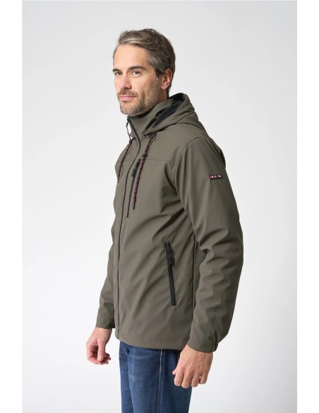 Chubasquero Batela poliuretano con forro interior polar MARRON KAKI