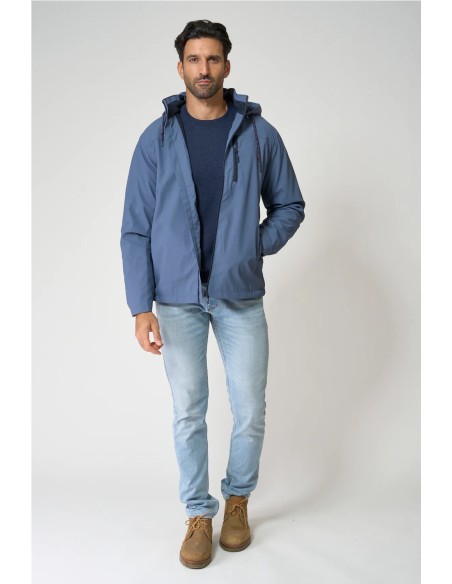 Chubasquero Batela poliuretano con forro interior polar AZUL