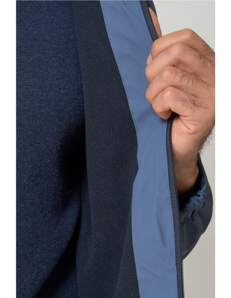 Chubasquero Batela poliuretano con forro interior polar AZUL