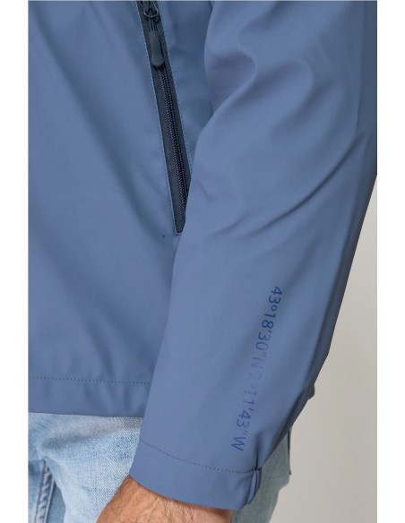 Chubasquero Batela poliuretano con forro interior polar AZUL