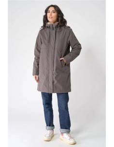 Abrigo Batela impermeable con forro interior borreguito KAKI