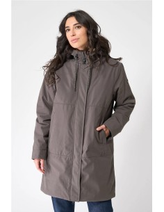Abrigo Batela impermeable con forro interior borreguito KAKI 2