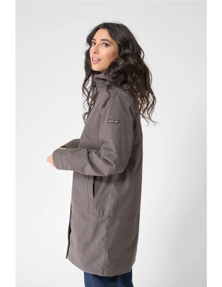 Abrigo Batela impermeable con forro interior borreguito KAKI