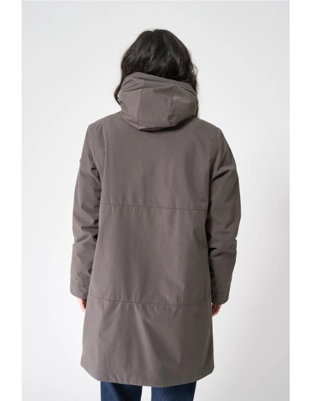 Abrigo Batela impermeable con forro interior borreguito KAKI