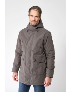 Abrigo Batela algodón 100% impermeable con borreguito interior KAKI