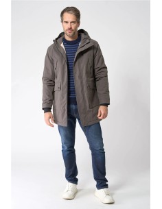 Abrigo Batela algodón 100% impermeable con borreguito interior KAKI 2