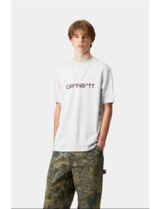S/S Script T-Shirt - Camiseta CARHARTT WIP GRIS CLARO