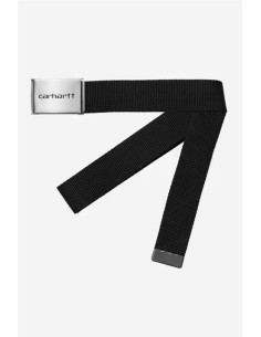 Cinturón Carhartt wip - Clip Belt Chrome NEGRO